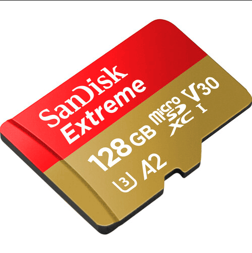 SanDisk 128GB Extreme UHS I microSDXC Memory Card with SD Adapter